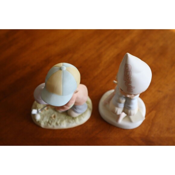 Lot Precious Moments Nobody's Perfect & You Always Stand Behind Me Golf Figurine - Picture 5 of 11